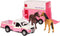 Kids Globe Die-cast Auto met Paardentrailer Roze, 1:32