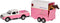 Kids Globe Die-cast Auto met Paardentrailer Roze, 1:32