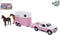 Kids Globe Die-cast Auto met Paardentrailer Roze, 1:32