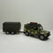 Kids Globe Die-cast Land Rover Met Aanhanger Leger, 27cm