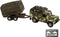 Kids Globe Die-cast Land Rover Met Aanhanger Leger, 27cm