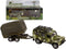 Kids Globe Die-cast Land Rover Met Aanhanger Leger, 27cm