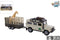 Kids Globe Die-cast Land Rover met Giraffe-trailer, 29cm