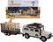 Kids Globe Die-cast Land Rover met Giraffe-trailer, 29cm