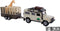 Kids Globe Die-cast Land Rover met Giraffe-trailer, 29cm