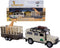 Kids Globe Die-cast Land Rover met Giraffe-trailer, 29cm