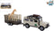 Kids Globe Die-cast Land Rover met Giraffe-trailer, 29cm
