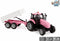 Kids Globe Die-cast Tactor met Aanhanger - Roze