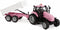 Kids Globe Die-cast Tactor met Aanhanger - Roze
