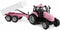 Kids Globe Die-cast Tactor met Aanhanger - Roze