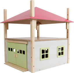 Kids Globe Houten Hooiberg met Berging 1:32 - Roze