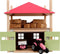 Kids Globe Houten Hooiberg met Berging 1:32 - Roze