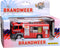 Kids Globe Metalen brandweerauto met licht en geluid - Speelgoedvoertuig: 13 cm