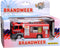 Kids Globe Metalen brandweerauto met licht en geluid - Speelgoedvoertuig: 13 cm