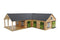 Kids Globe Paardenhoekstal met 3 Boxen en Berging 1:24