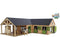 Kids Globe Paardenhoekstal met 3 Boxen en Berging 1:24