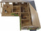 Kids Globe Paardenhoekstal met 3 Boxen en Berging 1:24
