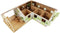Kids Globe Paardenhoekstal met 3 Boxen en Berging Roze 1:24