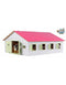 Kids Globe Paardenstal Roze met 7 Boxen, 1:24