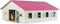 Kids Globe Paardenstal Roze met 7 Boxen, 1:24