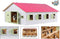 Kids Globe Paardenstal Roze met 7 Boxen, 1:24