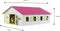 Kids Globe Paardenstal Roze met 7 Boxen, 1:24