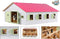Kids Globe Paardenstal Roze met 7 Boxen, 1:24
