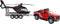 Kids Globe Terreinwagen met Helikopter Trailer