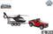 Kids Globe Terreinwagen met Helikopter Trailer