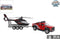 Kids Globe Terreinwagen met Helikopter Trailer