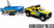 Kids Globe Terreinwagen met Trailer en Boot, 29cm
