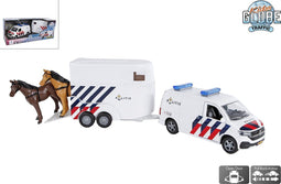 Kids Globe VW Transporter Politie met Paardentrailer