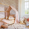 Kids kinderbed hut - 90 x 190 cm - Bed - Tentbed met bodem - Met beschermrand