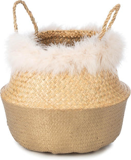 KidsDepot Fera Opbergmand Medium Seagrass Naturel/Goud