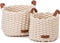 KidsDepot Gevlochten Manden Set Korbo M Wit