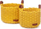 Kidsdepot Korbo mand maat M geel, set van twee stuks geel, set van twee stuks