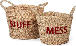 KidsDepot Messy & Stuff Manden (Set Van 2) - Coral Red