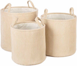KidsDepot Opbergmanden Ebby - Off White (set van 3)