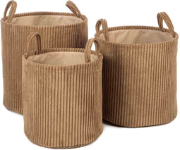 KidsDepot Opbergmanden Ebby - Sand (set van 3)