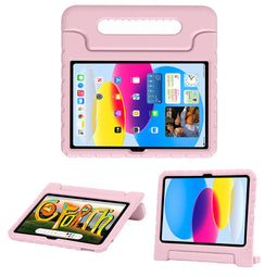Kidsproof Backcover met handvat voor de iPad 10 (2022) 10.9 inch - Lichtroze