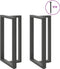 vidaXL - Bartafelpoten - 2 - st - T-vormig - 60x35x(100-101) - cm - staal - antraciet
