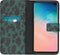 iMoshion Hoesje Geschikt voor Samsung Galaxy S10 Hoesje Met Pasjeshouder - iMoshion Design Softcase Bookcase - Zwart / Meerkleurig / Groen / Green Leopard