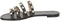 GUESS Cevan - Slippers - 4 bandjes met steentjes - Zwart