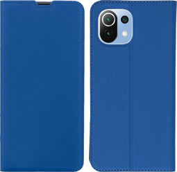 iMoshion Hoesje Geschikt voor Xiaomi 11 Lite 5G NE / Mi 11 Lite (5G) / Mi 11 Lite (4G) Hoesje Met Pasjeshouder - iMoshion Slim Folio Bookcase - Donkerblauw