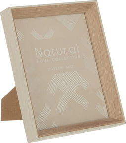 J-Line fotolijst Diepte - hout - creme - large - 2 stuks