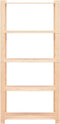 vidaXL - Opbergrekken - 5-laags - 3 - st - 80x38x170 - cm - grenenhout - 250 - kg