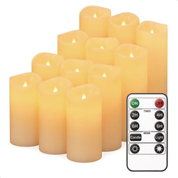 Luft - Realistische LED Stompkaarsen - 12 stuks - Afstandsbediening - Timerfunctie