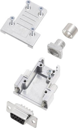 encitech DCRP09-DMS-CF65-CS80-K 6355-0881-31 D-sub female connectorset 180 ° Aantal polen: 9 Soldeerkelk 1 stuk(s)