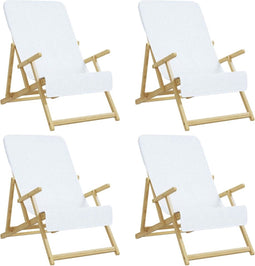 vidaXL - Strandhanddoeken - 4 - st - 400 - g/m² - 60x135 - cm - stof - wit