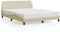 vidaXL - Bedframe - zonder - matras - stof - crèmekleurig - 160x200 - cm